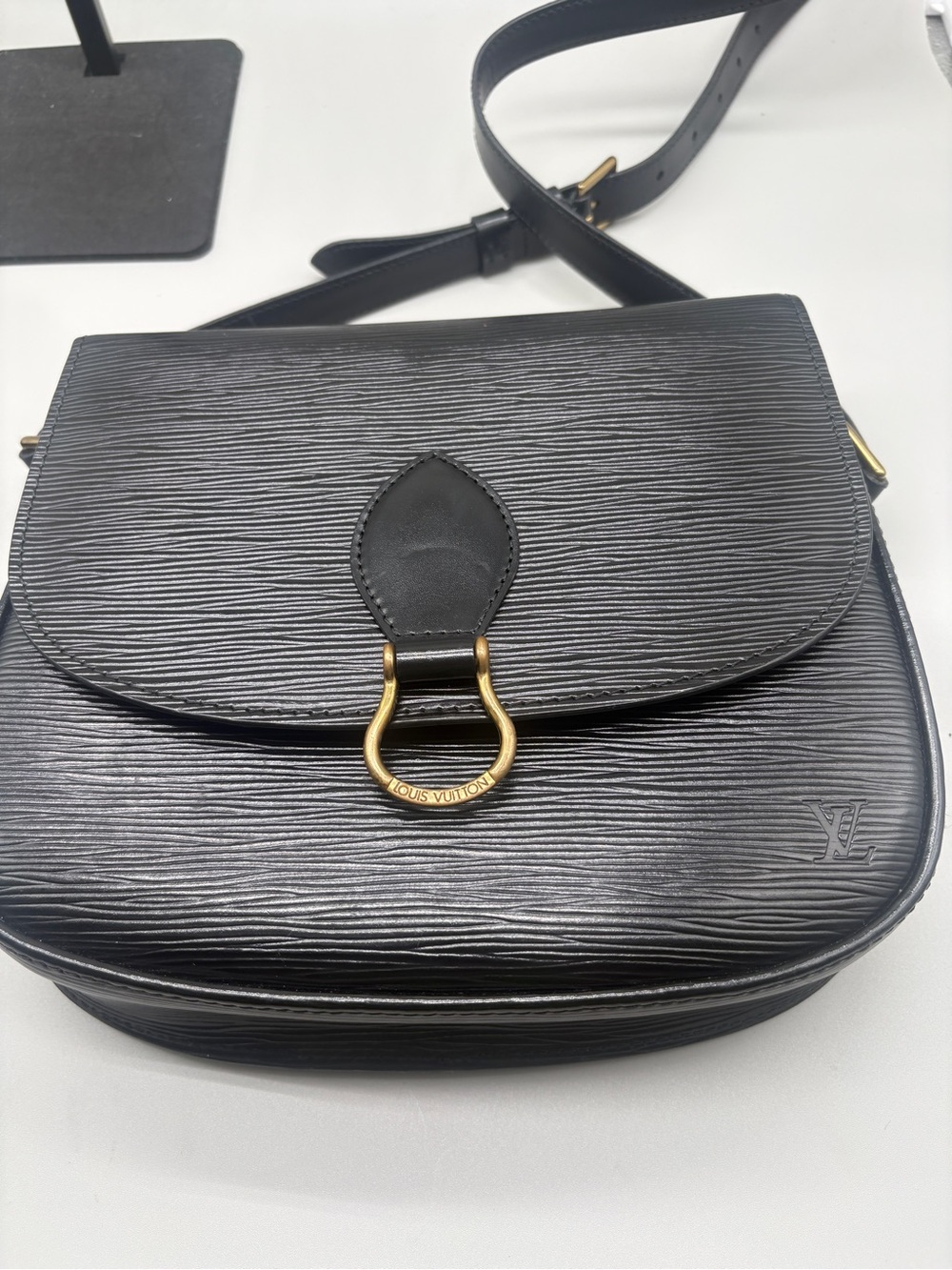 Louis Vuitton Saint Cloud GM Black Epi Leather Vintage Crossbody Bag COA